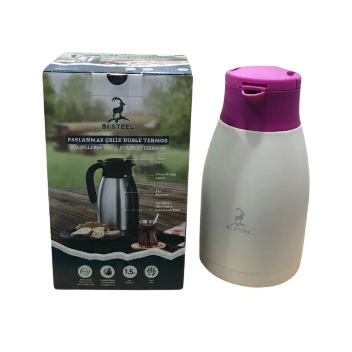 1, 5 L Renkli Termos