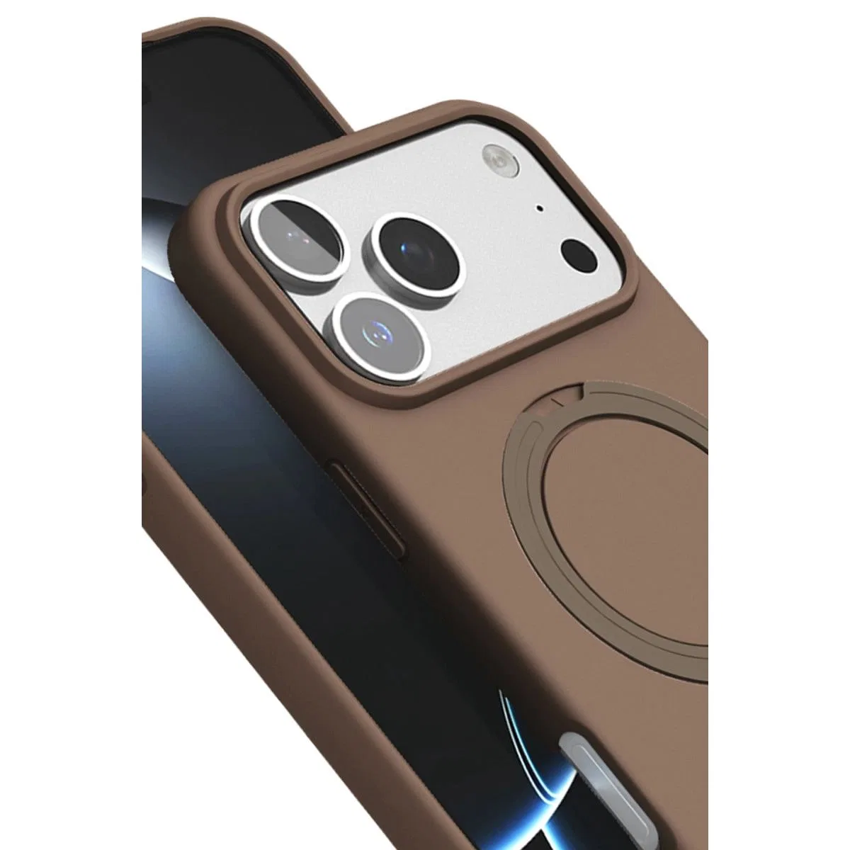 Apple İphone 17 Pro Regal Magsafe Standlı Kapak - Çöl Titanyum görsel 3