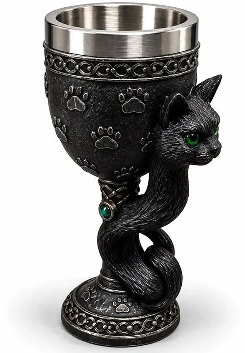 Kedi Figürlü 3d Paslanmaz Çelik Kadeh Bardak Alk6543