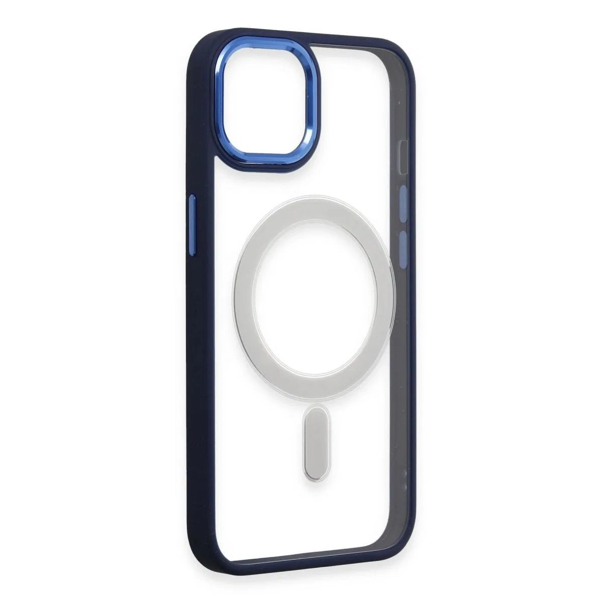 Apple İphone 15 Pro Kılıf Room Magneticsafe Silikon - Lacivert görsel 4