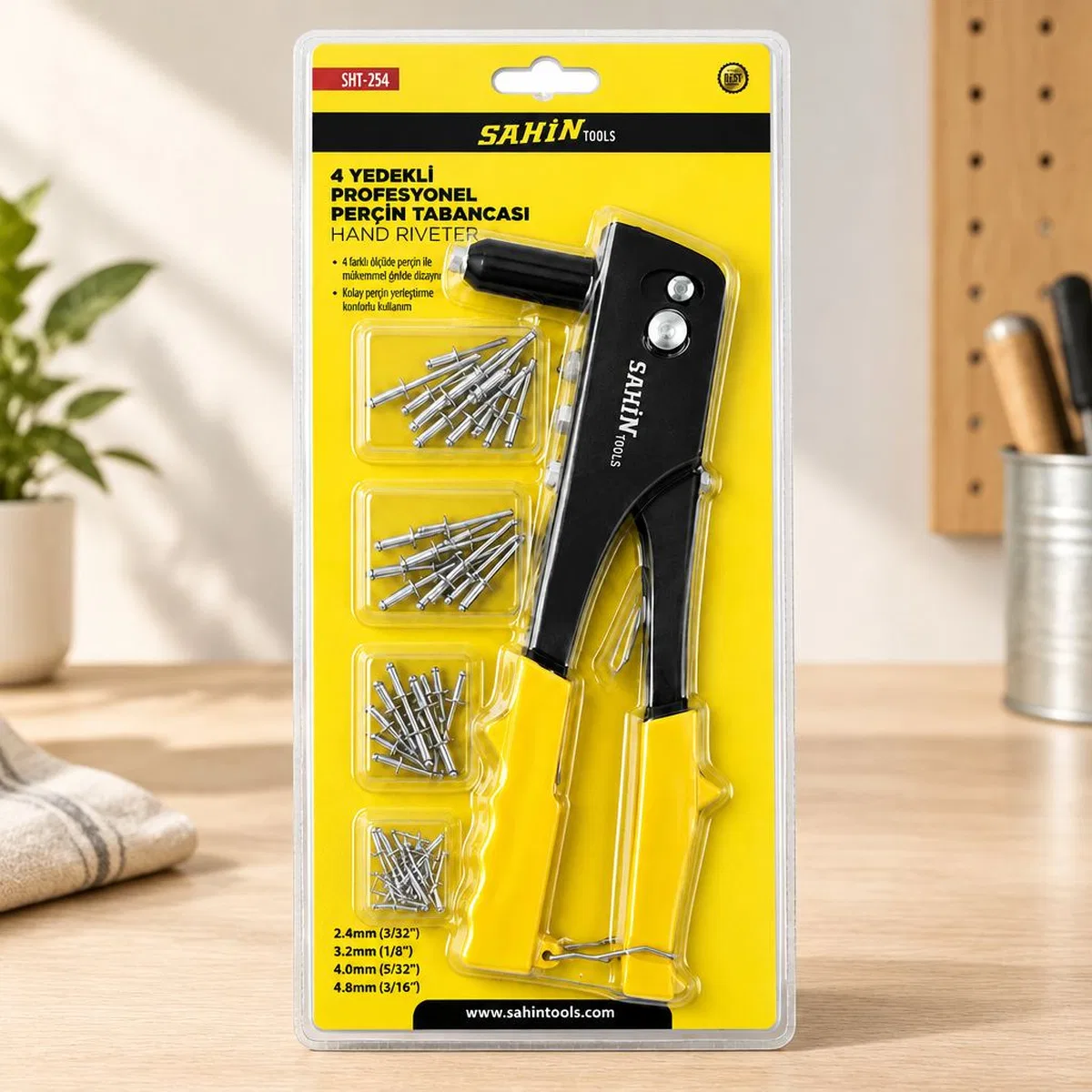 Perçin Tabancası Uç ve İğne Seti 2. 4/3. 2/4/4. 8 mm - 48 Parça