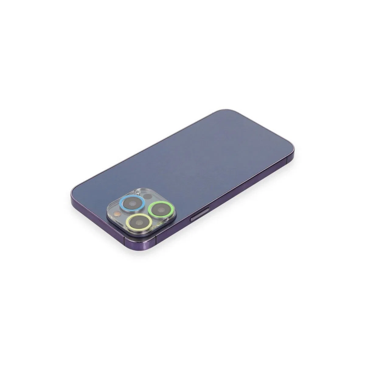 Apple İphone 12 Pro Max Renkli Kamera Lens Koruma Cam - Yeşil-sarı görsel 2