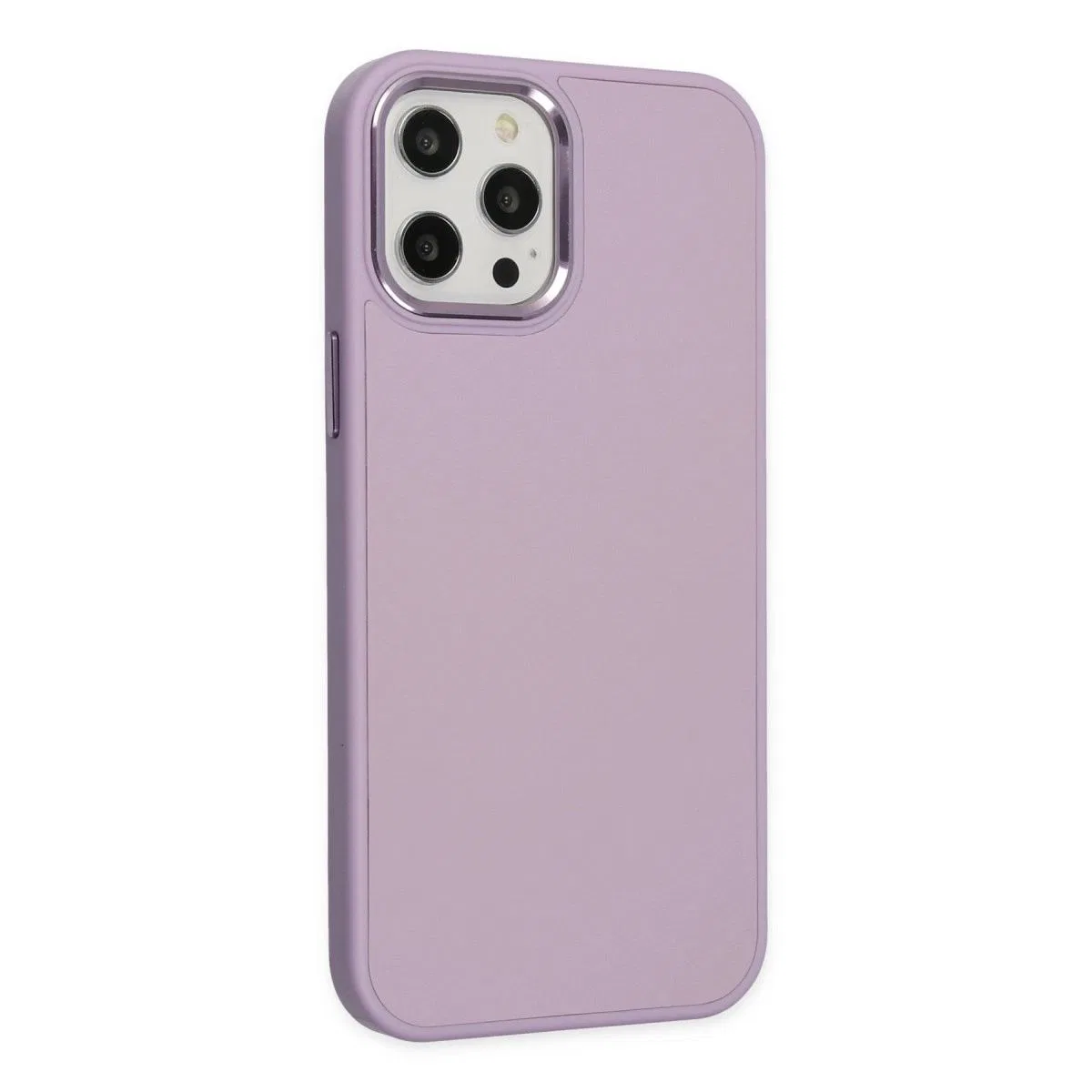 Apple İphone 12 Pro Max Kılıf Asya Deri Silikon - Lila görsel 2