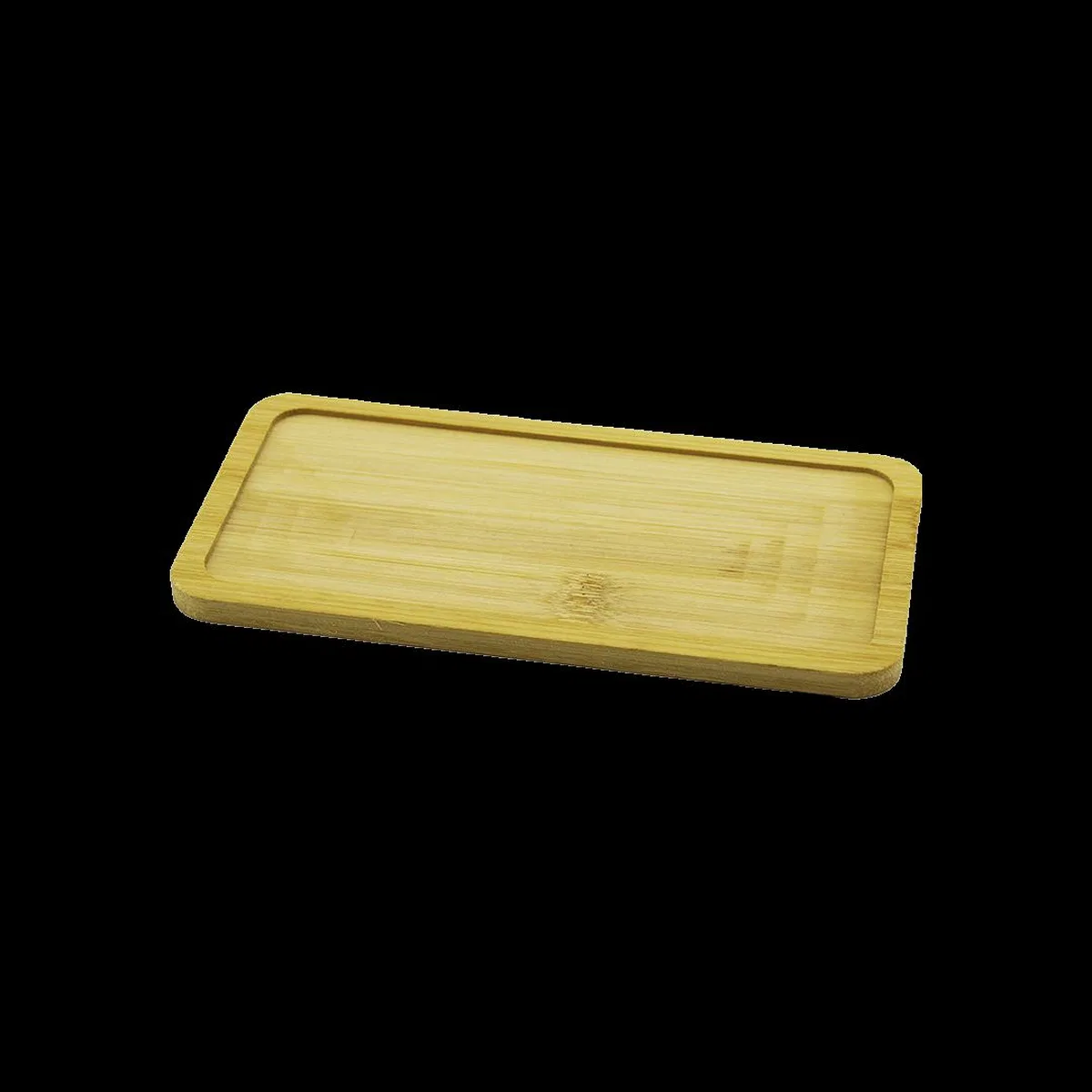 Dikdörtgen Ahşap Bambu Yağdanlık Altlık 20x10 cm görsel 2