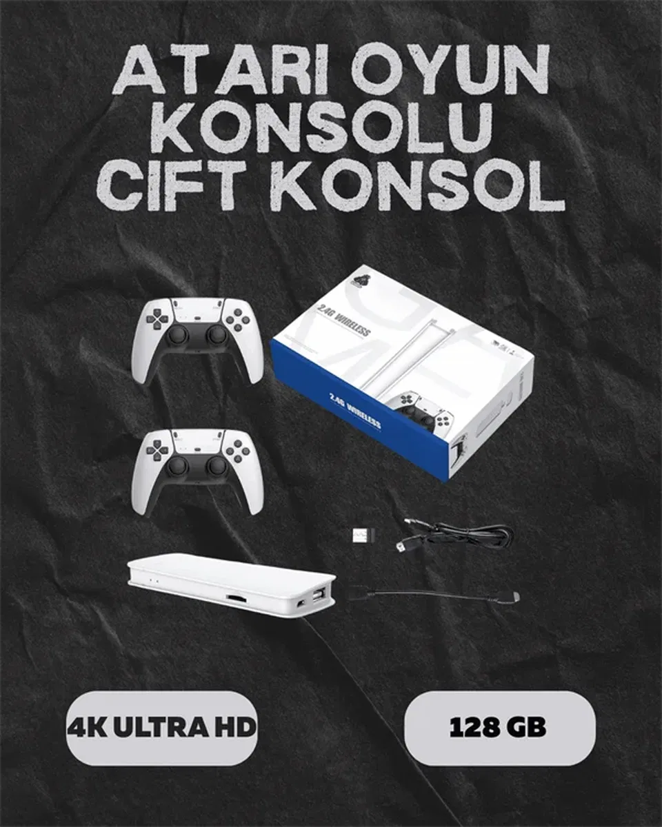 M15 Retro Konsol – 20. 000 Oyunlu, Çift Gamepadli, 4K HDMI görsel 2
