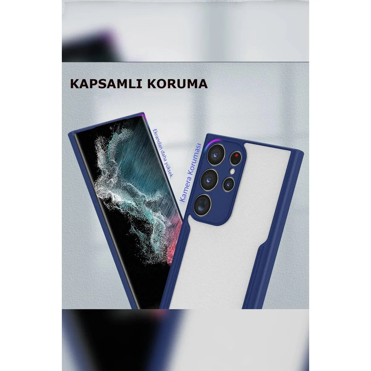 Samsung Galaxy S23 Ultra Kılıf Platin Silikon - Kırmızı görsel 3