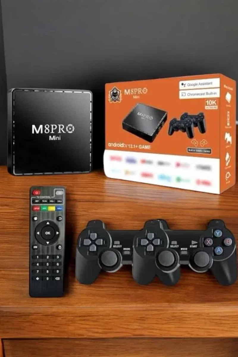 TV Game Box Netflix Youtube 1000 Oyunlu Android Oyun Konsolu Kumandalı görsel 5