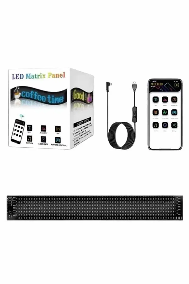 Led Ekran Matrix Panel Dijital Araba Yazısı RGB görsel 5