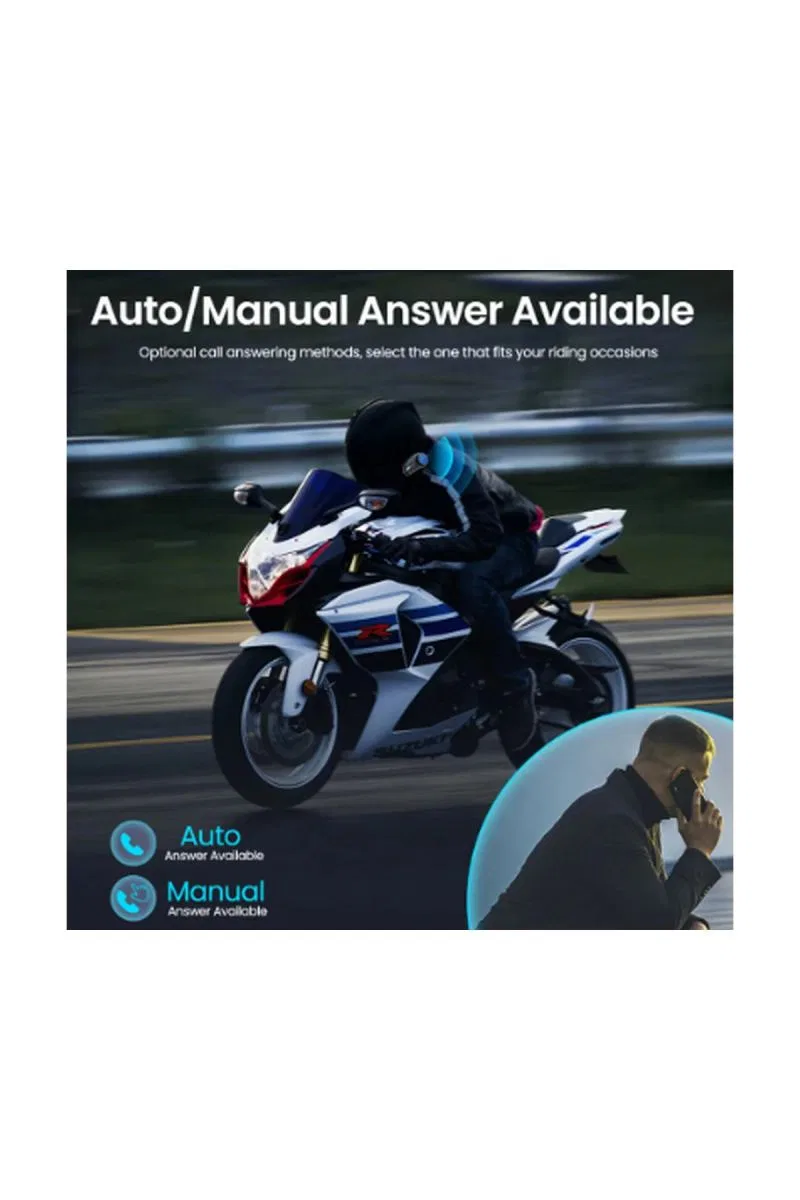 Bt35 Kask Kulaklık Bluetooth 5. 0 Motosiklet Interkom Su Geçirmez Kablosuz Kulaklık görsel 5