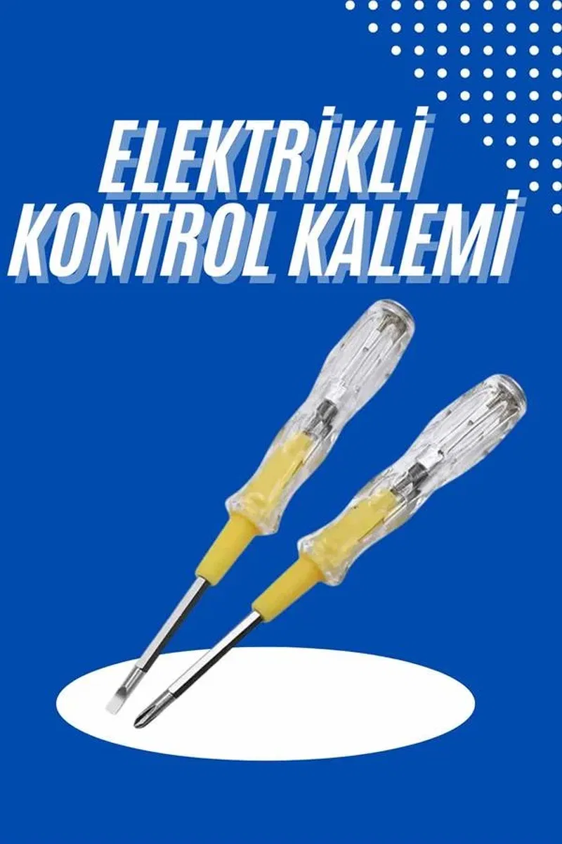 Çift Uçlu Kontrol Kalemi Elektrik Test Kalemi Şeffaf görsel 2