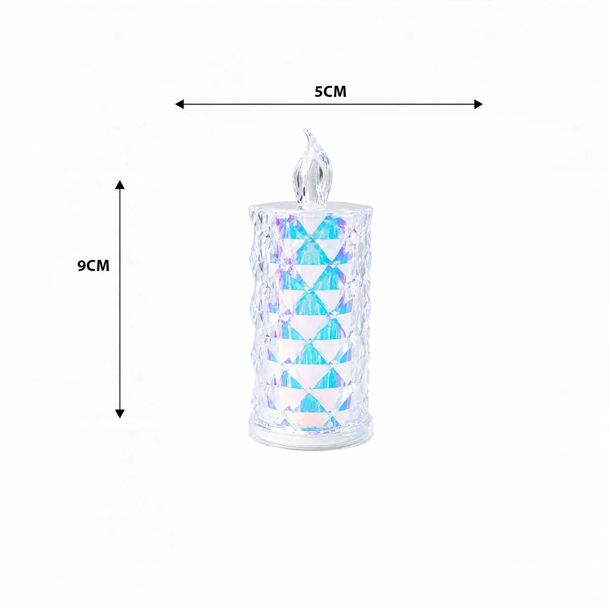 LED mum kristal plastik küçük boy pilli