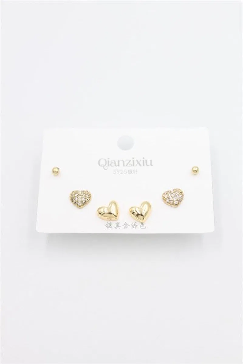 Çoklu Set Küpe - Altın