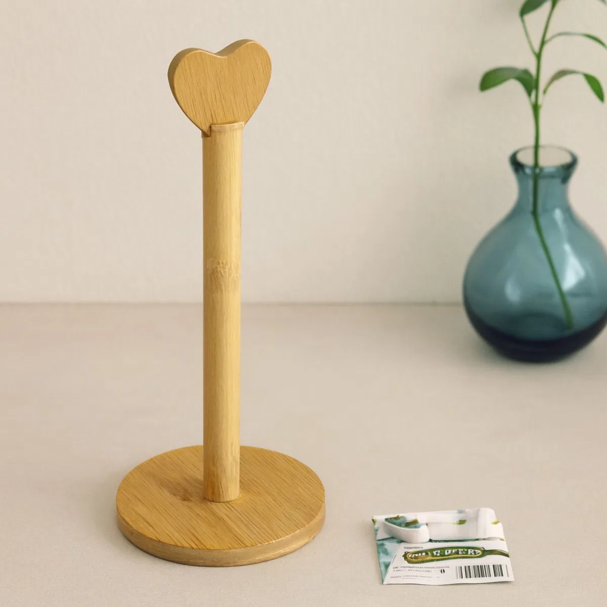 Bambu Kağıt Havluluk Yuvarlak Taban 12 cm Kalp Sap 28. 5 cm