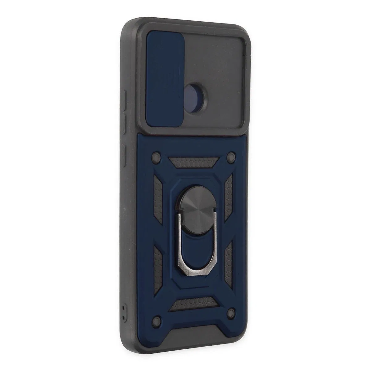 Xiaomi Redmi 10c Kılıf Pars Lens Yüzüklü Silikon - Lacivert görsel 2