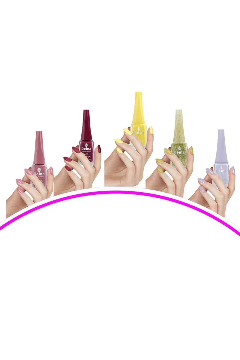 5 Adet Keratinli Besleyici Oje 14 ml SET3 mudanis