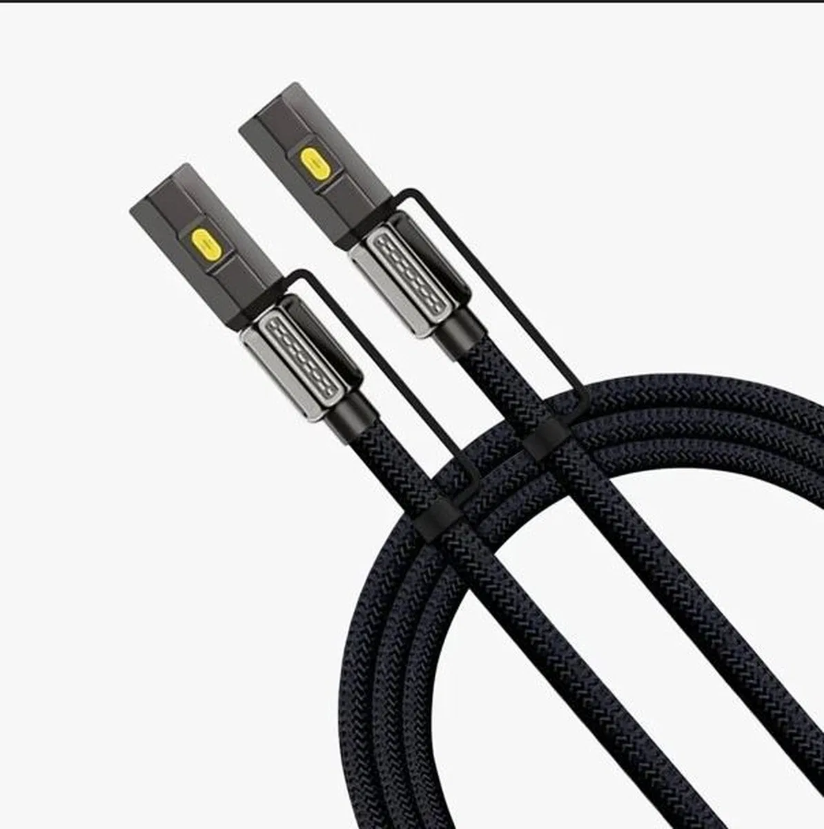 Led Fener Ve Alevsiz Çakmak Fonksiyonlu Type-c Şarj Ve Data Kablosu 120 Cm Siyah görsel 4