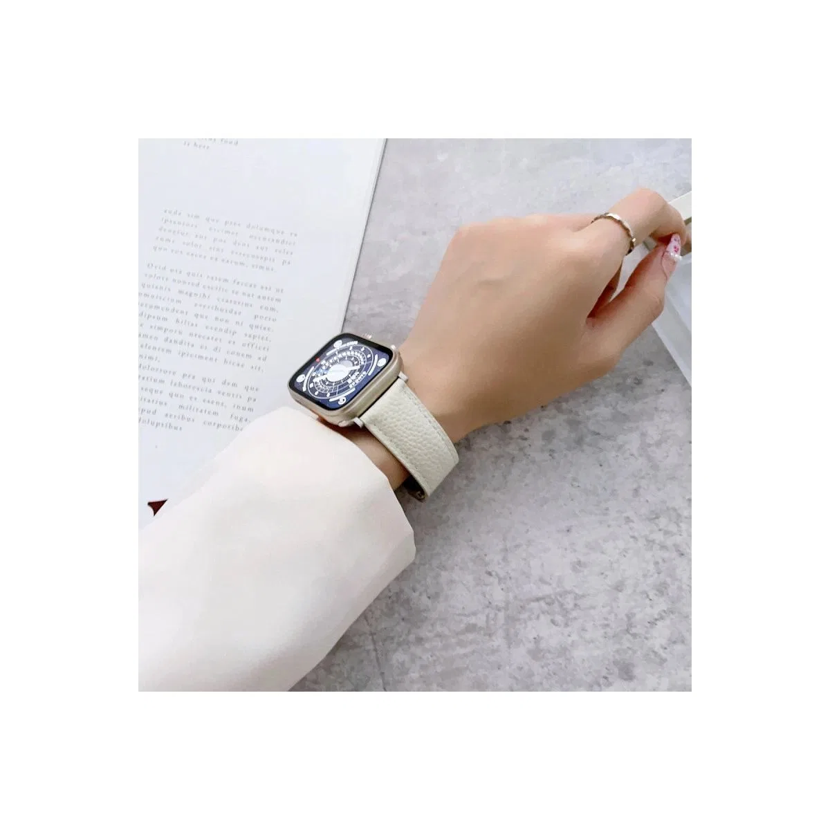 Apple Watch 38mm Kr414 Daks Deri Kordon (saat Değildir) - Lacivert görsel 6