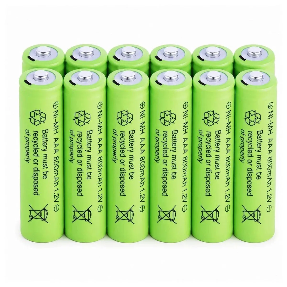 800 Mah 1. 2v Aaa Ni-cd Şarj Edilebilir Pil 12 Adet