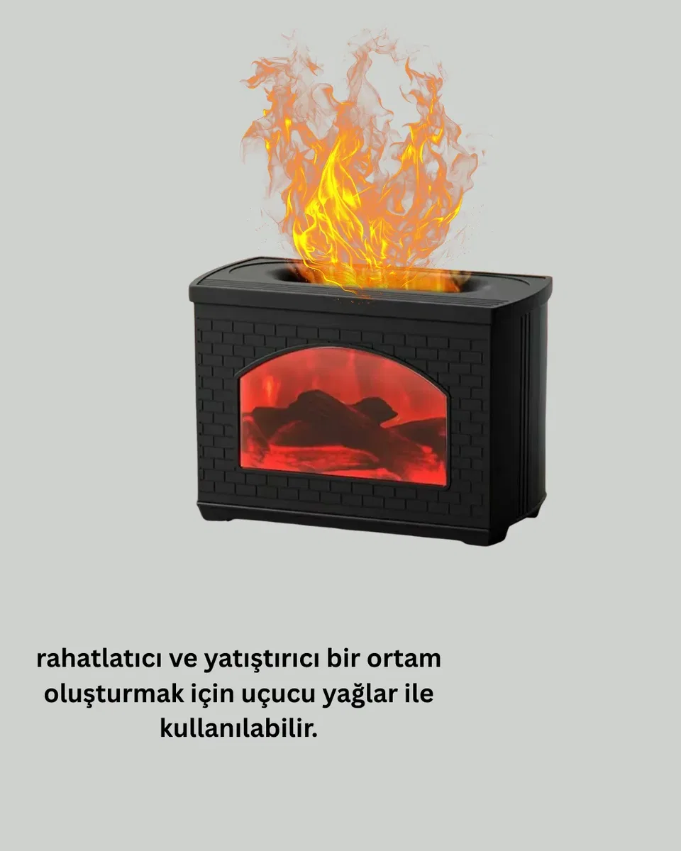 Aromaterapi Uyumlu Ultrasonik Oda Nemlendirici Ayarlanabilir Sis Çıkışlı görsel 4