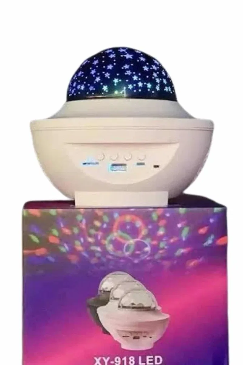 Dönen Işıklı Disko Topu Projektör Müzik Çalarlı Disco Speaker görsel 5