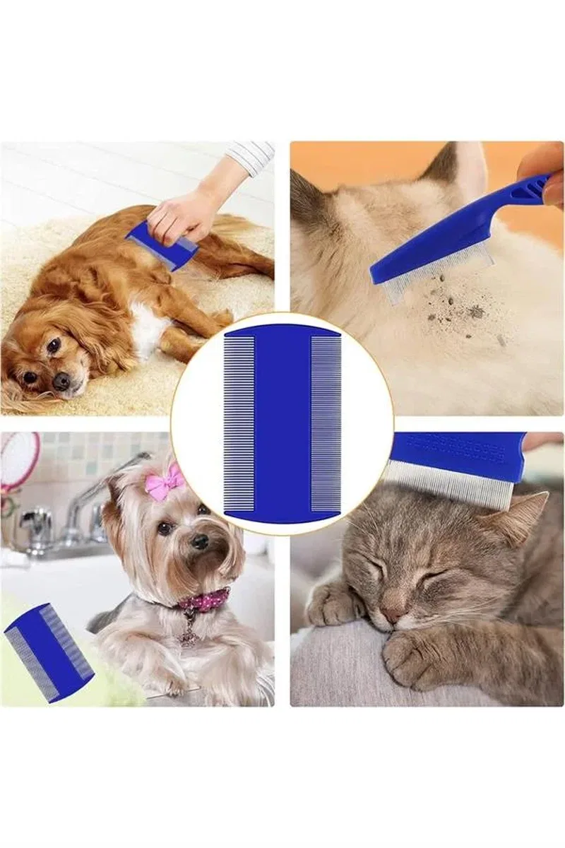 Evcil Hayvan Tarak Seti 4'lü Bit Tarağı Ked Köpek Tüyüne Uygun görsel 5