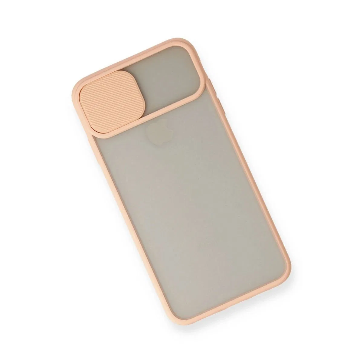 Apple İphone Xs Max Kılıf Palm Buzlu Kamera Sürgülü Silikon - Pembe görsel 3