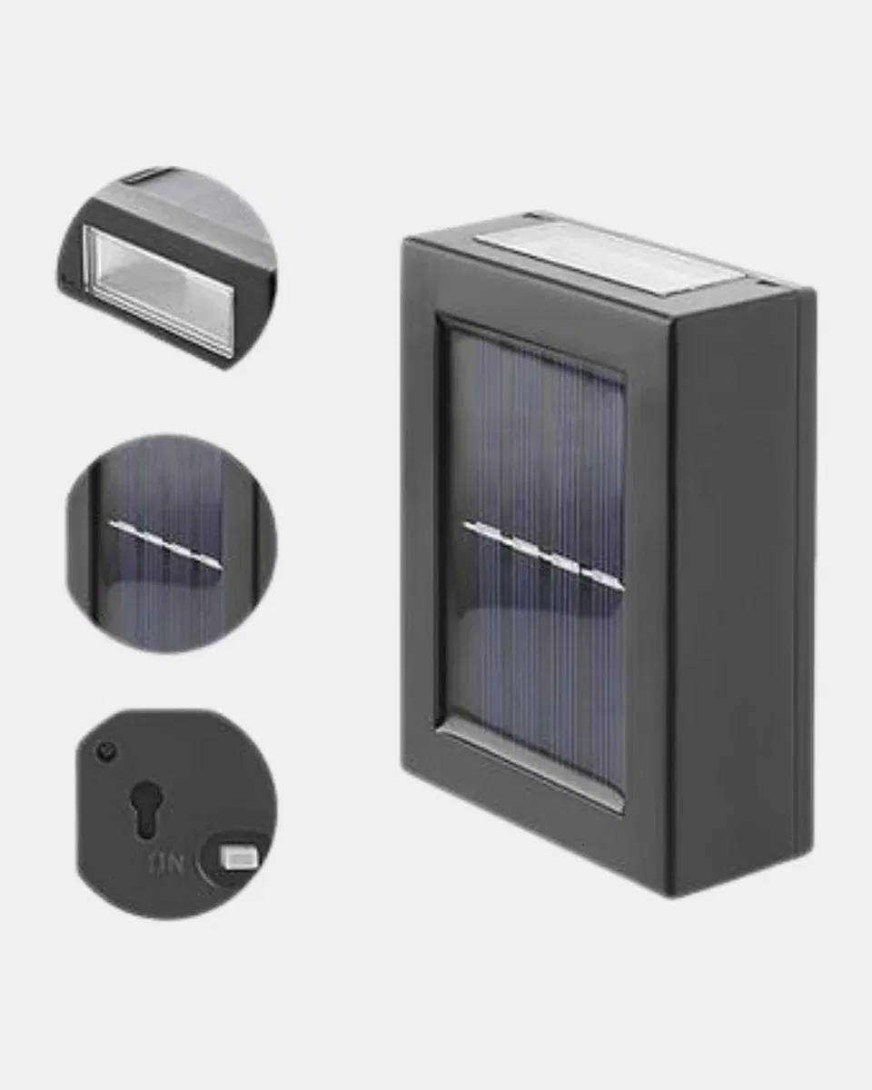 Solar Dış Mekan Aplik Su Geçirmez Dayanıklı LED Aydınlatmalı görsel 3