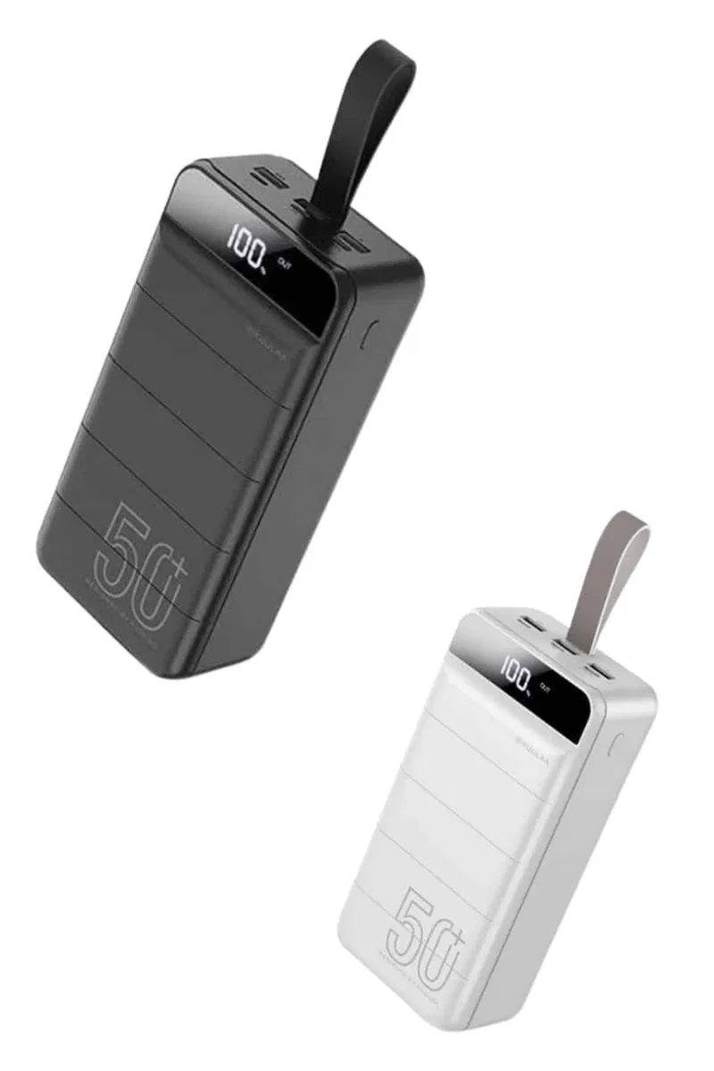 50. 000 Mah Powerbank Turbo Hızlı Led Göstergeli Android İOS Uyumlu Taşınabilir Askılı görsel 5