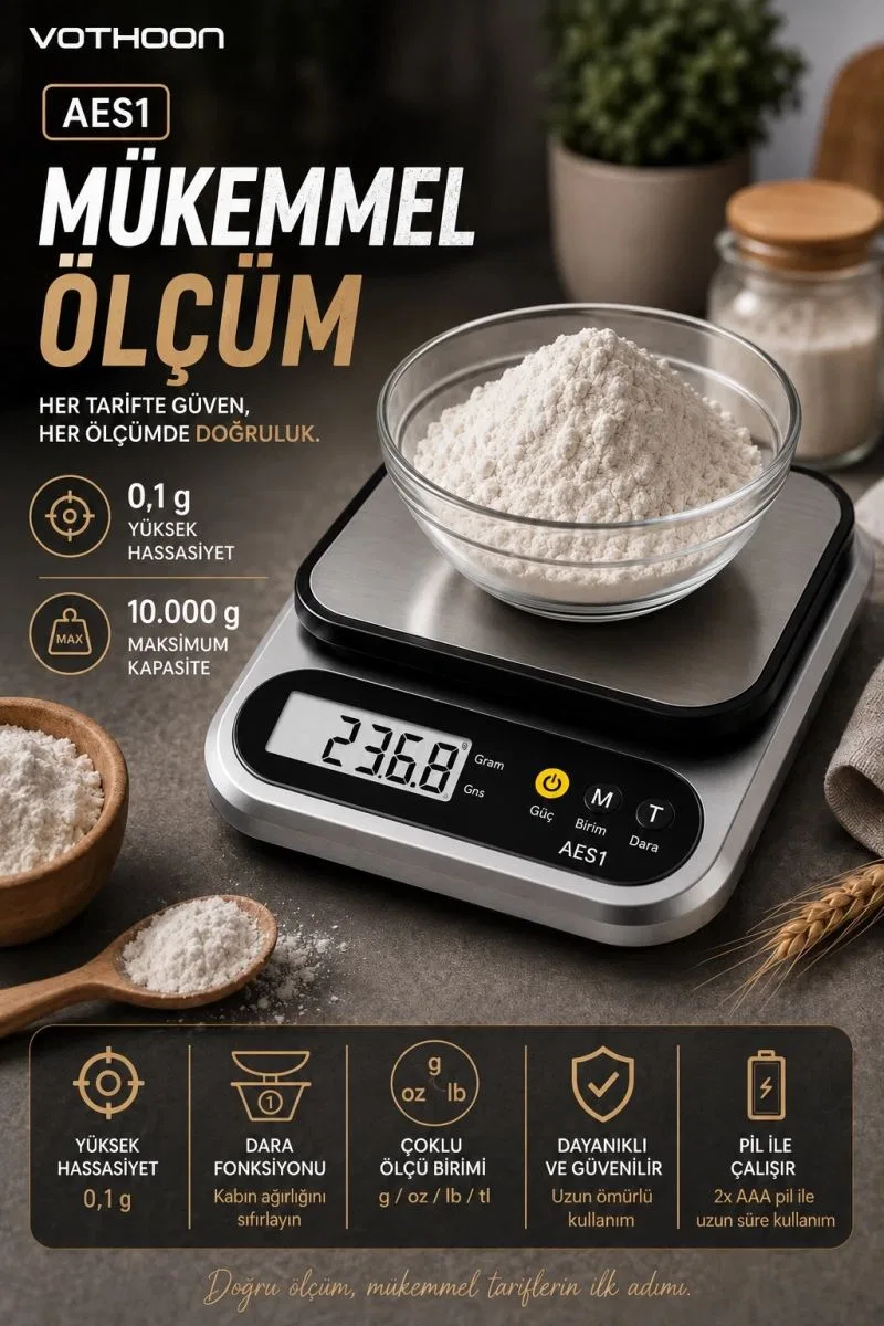 Dijital Mutfak Ve Kahve Tartısı Hassas Gram Terazisi Paslanmaz Çelik Lcd Ekran Çoklu Ölçüm G/oz 10 Kg Kapasite