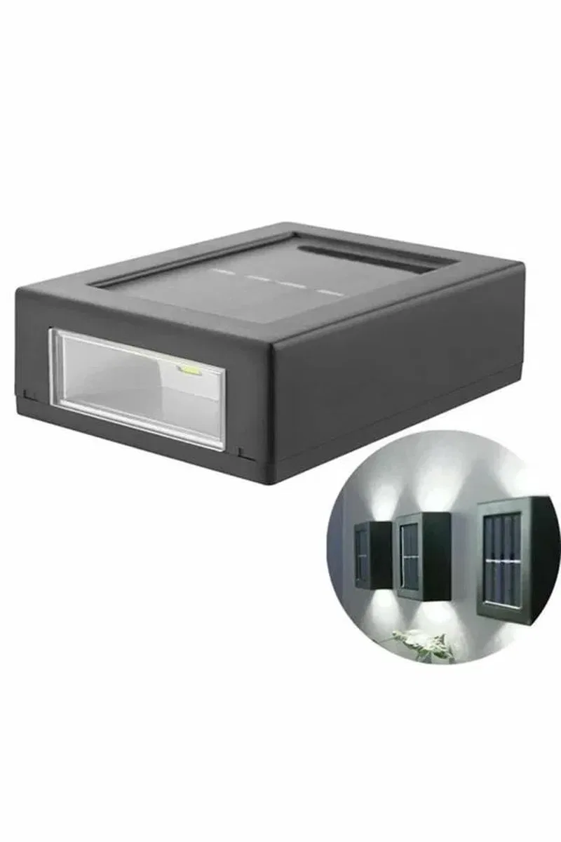 Dekoratif Duvar Lambası Solar Güneş Enerjili Bahçe Aydınlatması görsel 4
