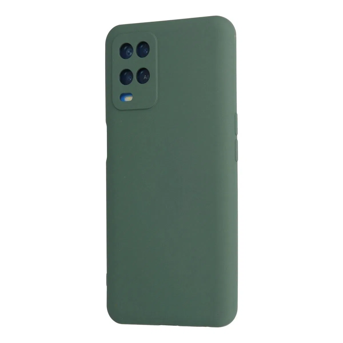 Oppo A54 4g Kılıf Nano İçi Kadife Silikon - Koyu Yeşil görsel 3