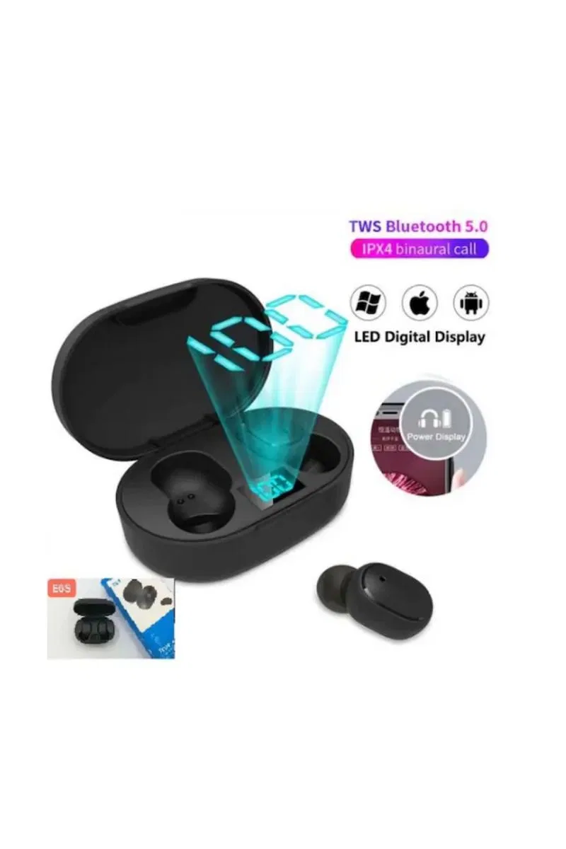 E6s Kablosuz Kulaklık Dijital Göstergeli Bluetooth Kulaklık 5. 0