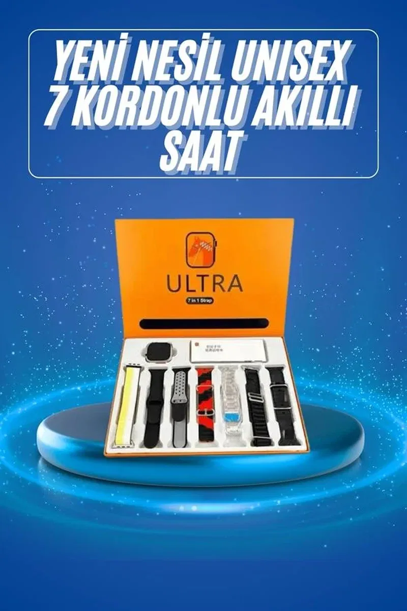 Akıllı Saat Çağrı Cevaplayabilen Unı 7 Kordonlu Müzik Dinleme görsel 2