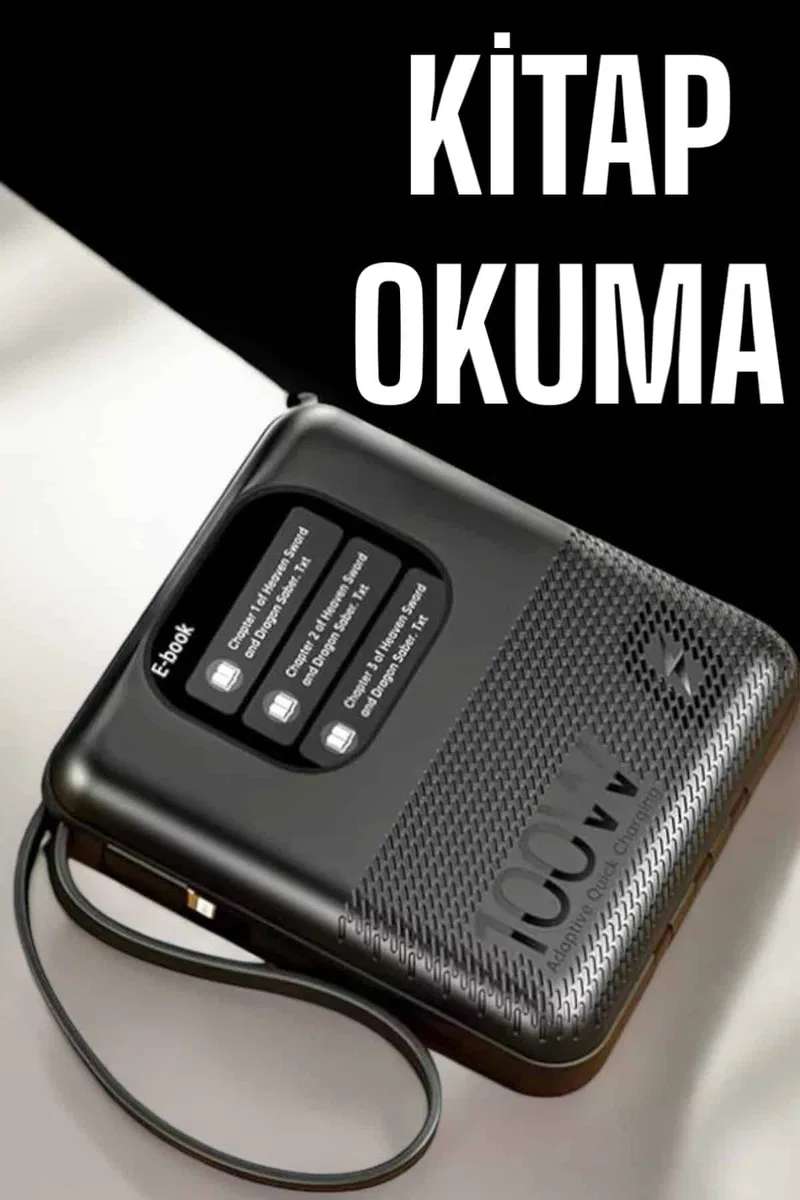 Powerbank Ekranlı Çok Fonksiyonlu Müzik Dinleme Kitap Okuma görsel 4