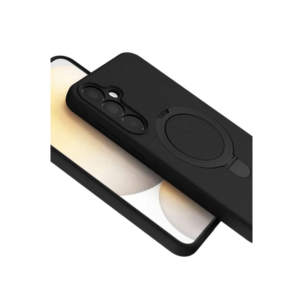 Samsung Galaxy A55 5g Regal Magsafe Standlı Kapak - Siyah görsel 5