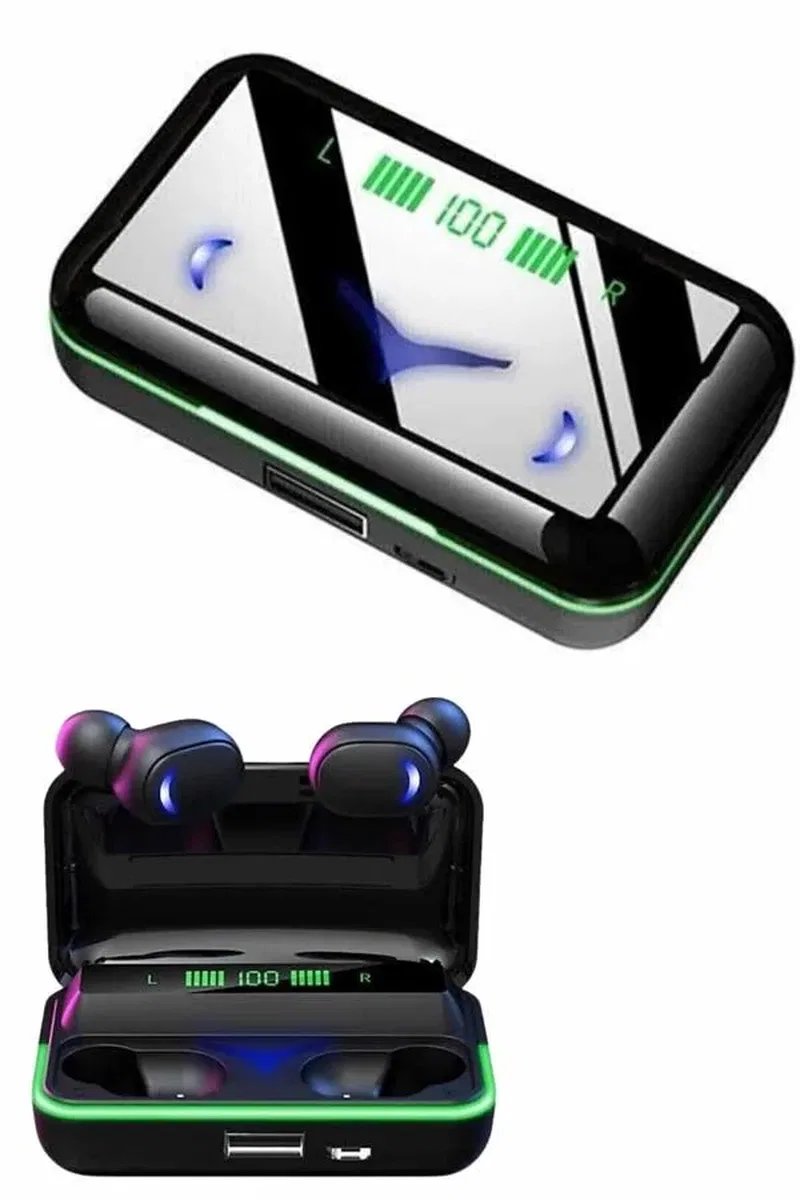 Extra Bass Kablosuz Kulaklık Işıklı Bluetooth Kulaklık Powerbank Özellikli görsel 4