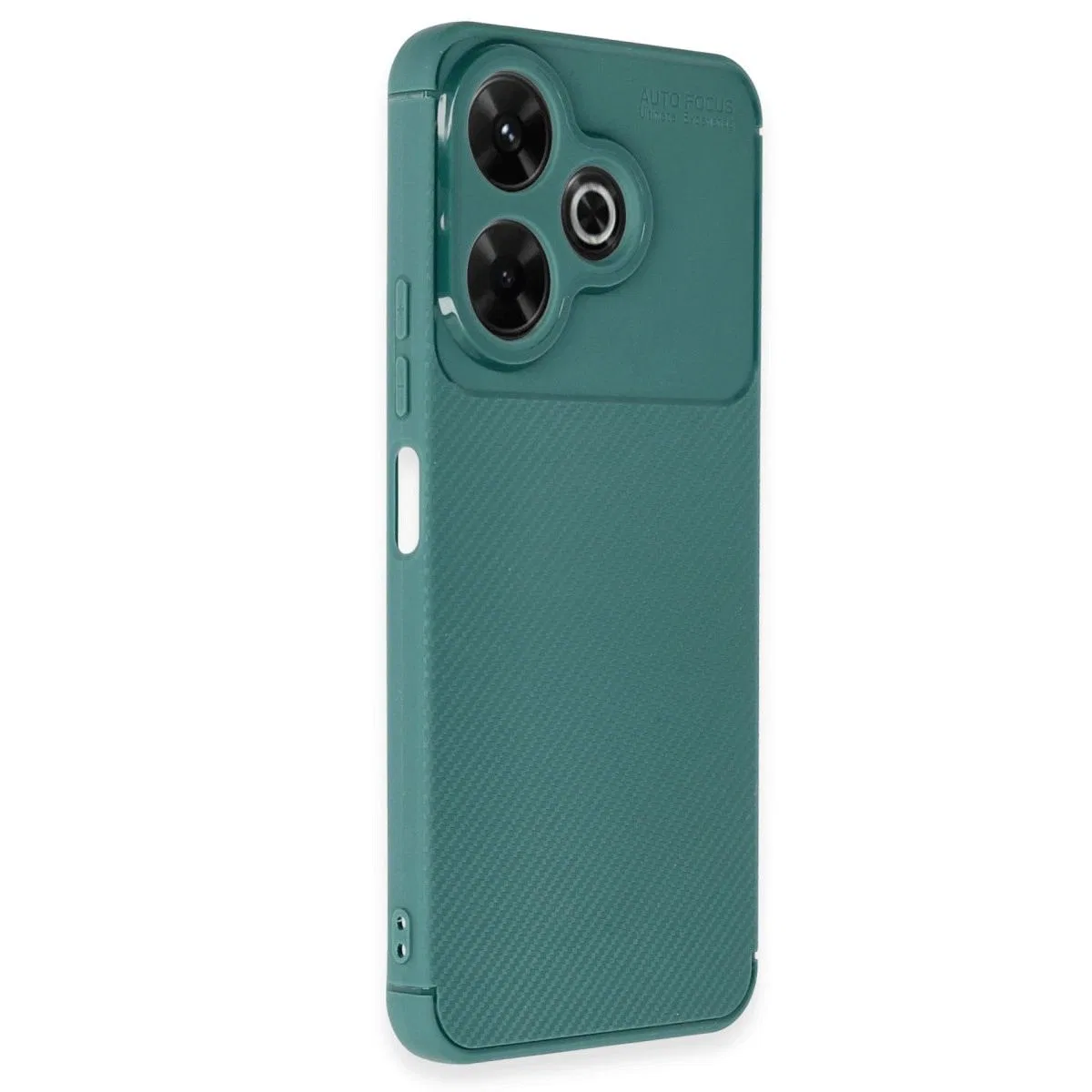 Xiaomi Redmi 13 4g Kılıf Auto Focus Karbon Kapak - Koyu Yeşil görsel 2