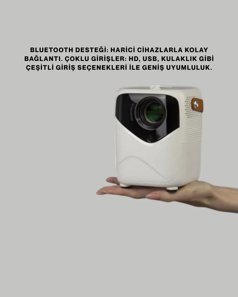 Ultra HD Çözünürlüklü Taşınabilir Projektör – 1920x1080 Piksel Görüntü Kalitesi Yeni Nesil görsel 5