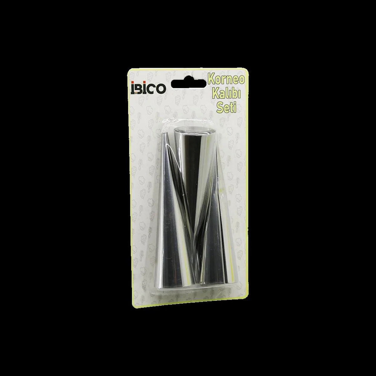 Metal Pasta Dekorasyon Kalıbı 3'lü (Çap 3. 4 cm x 12 cm) görsel 2