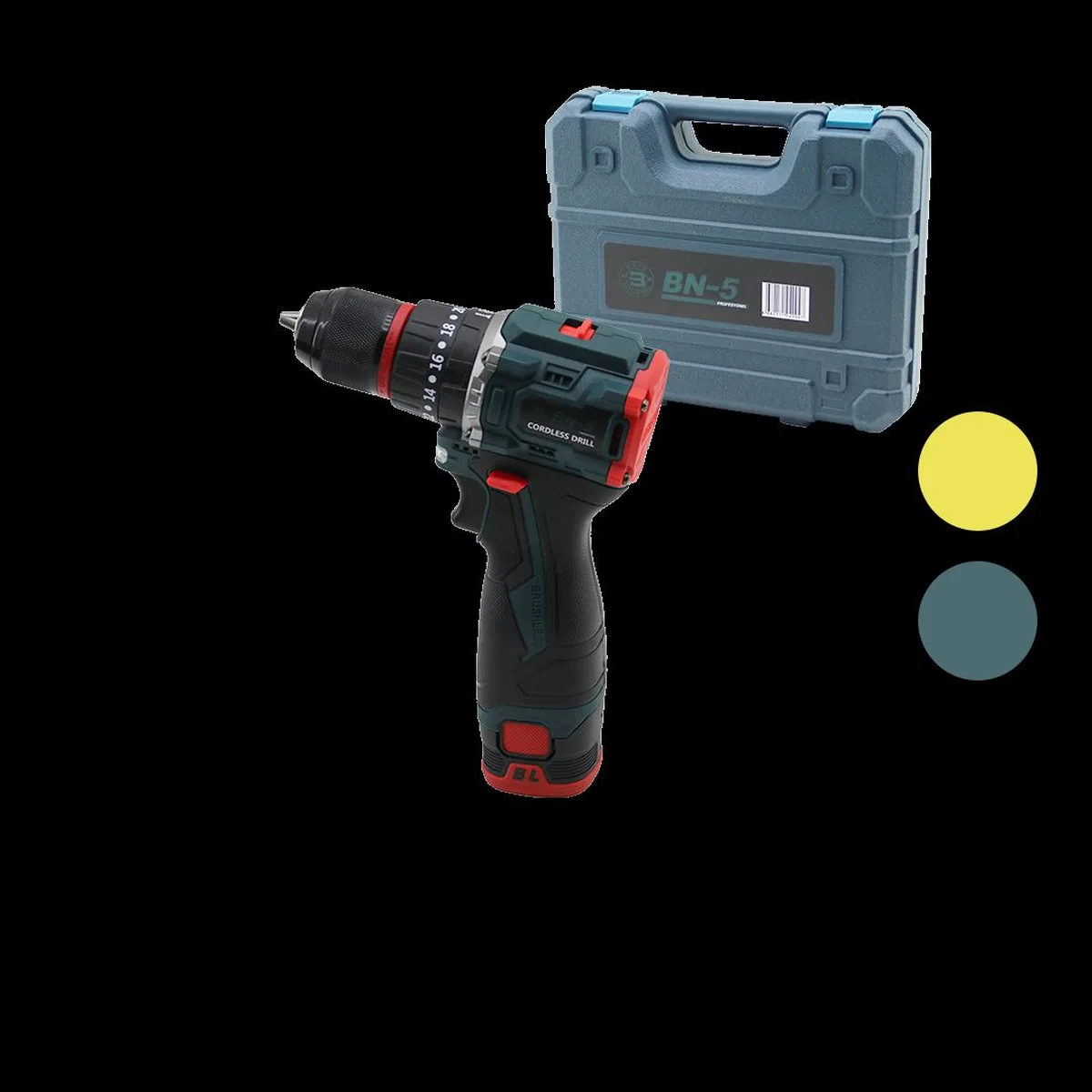 24V Fırçasız Şarjlı Darbeli Matkap + Uç Seti - 5. 0Ah, 1550 RPM, 2 Batarya görsel 2