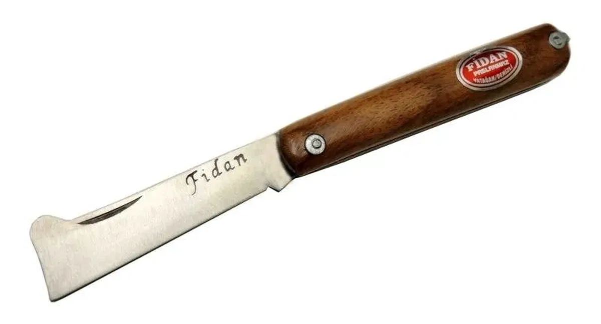Fidan As 20 Kahverengi Bahçe Aşı Çakısı 18, 5cm - Manuel, Ahşap Sap