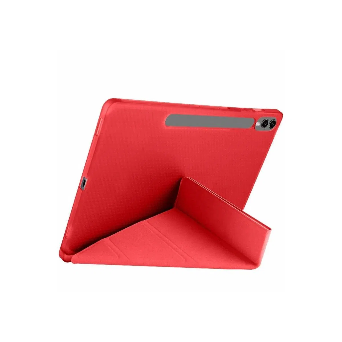 Samsung Galaxy X510 Tab S9 Fe 11 Kılıf Kalemlikli Mars Tablet Kılıfı - Kırmızı görsel 2