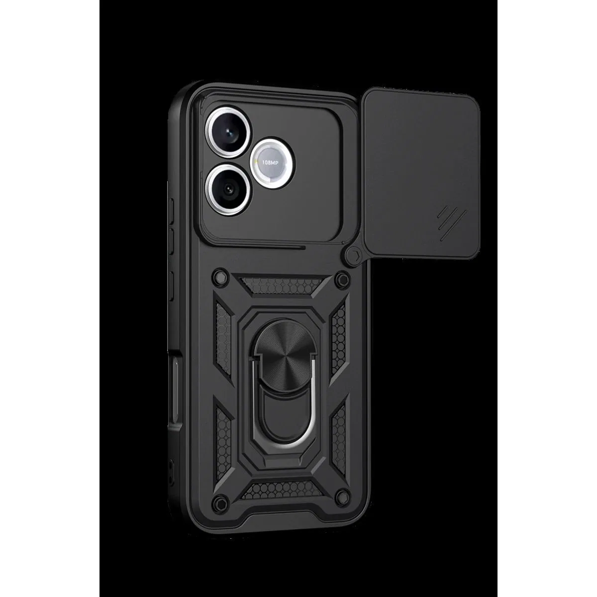 Huawei Honor 600 Lite Pars Lens Yüzüklü Silikon - Siyah görsel 3
