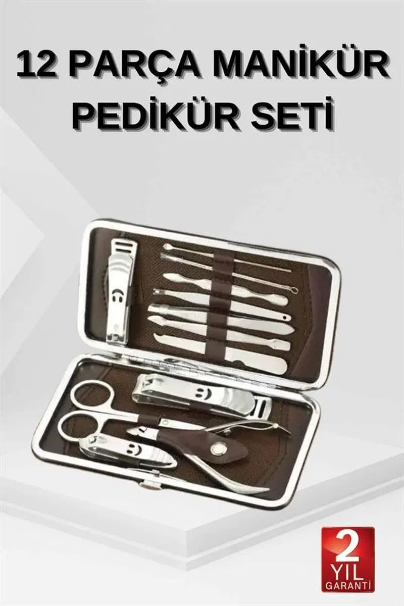 12 Parça El Ayak Temizleme Pense Kir Temizleme Aparatı Kaş Cımbızı görsel 2