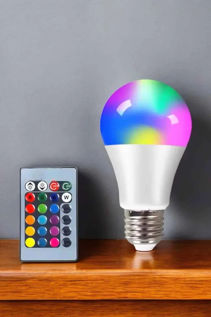 Renk Değiştirebilen Rgb Işıklı Led Ampul A+enerji 10 Watt Led Işık görsel 3