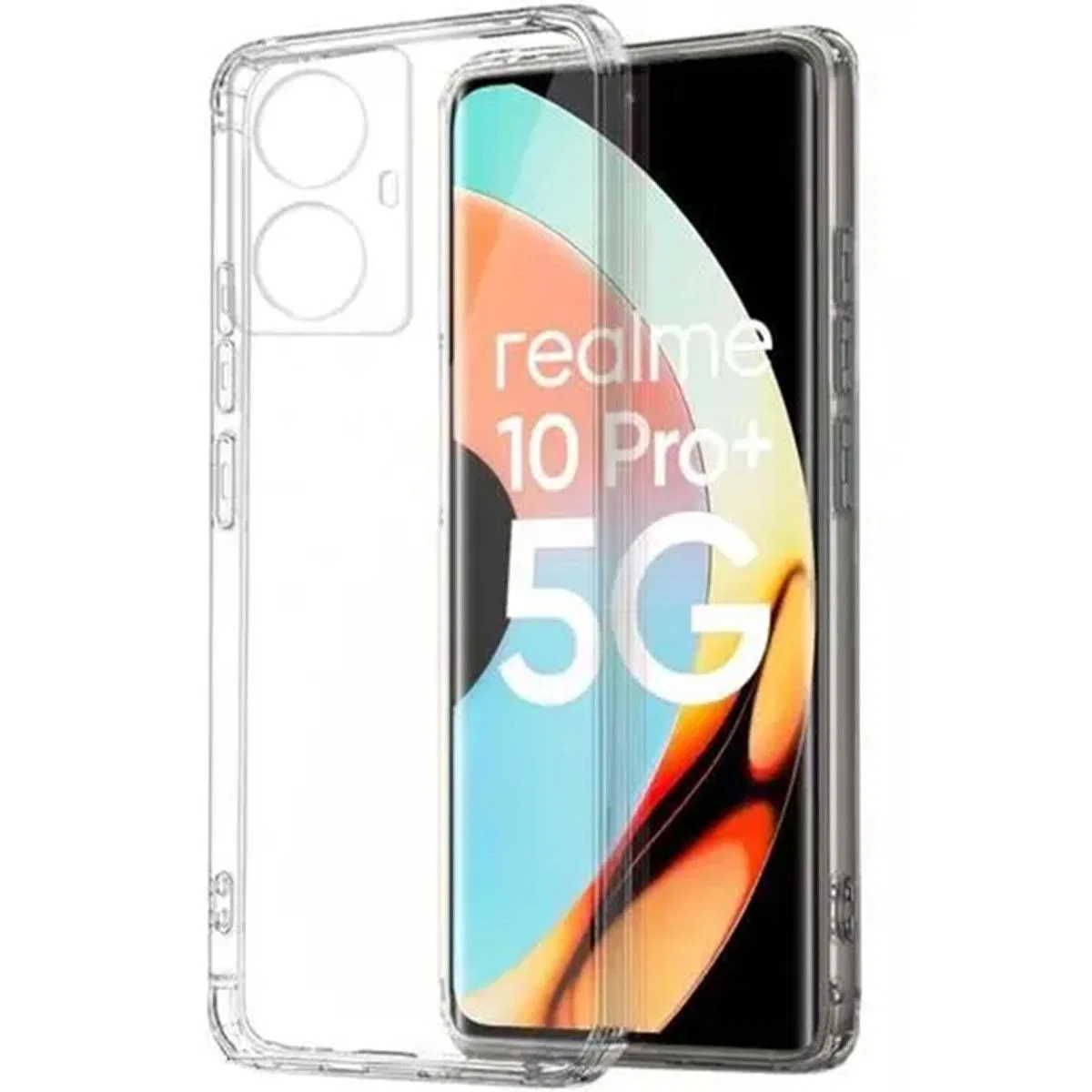Realme 10 Pro Plus 5g Kılıf Lüx Şeffaf Silikon görsel 2