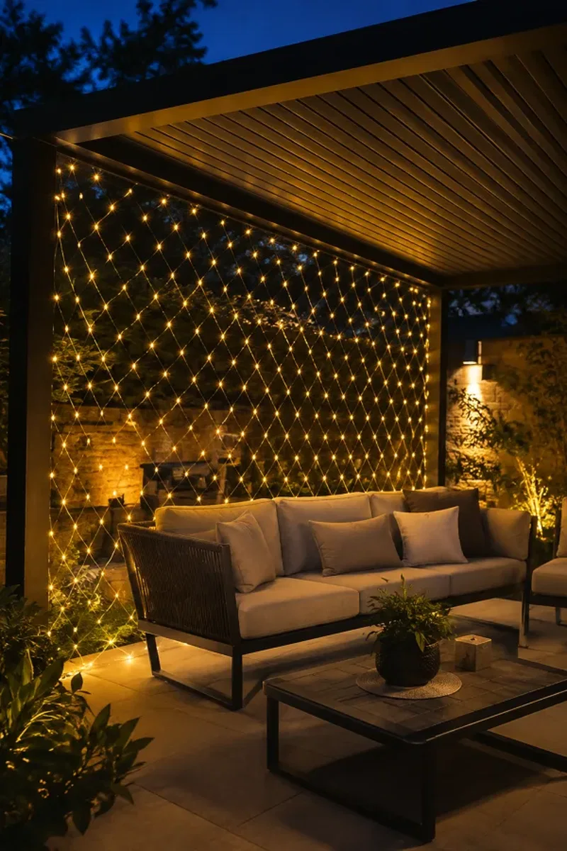 Ağ Şeklinde LED File Işık Dekoratif Ortam Aydınlatma Bahçe Balkon Süsü görsel 3