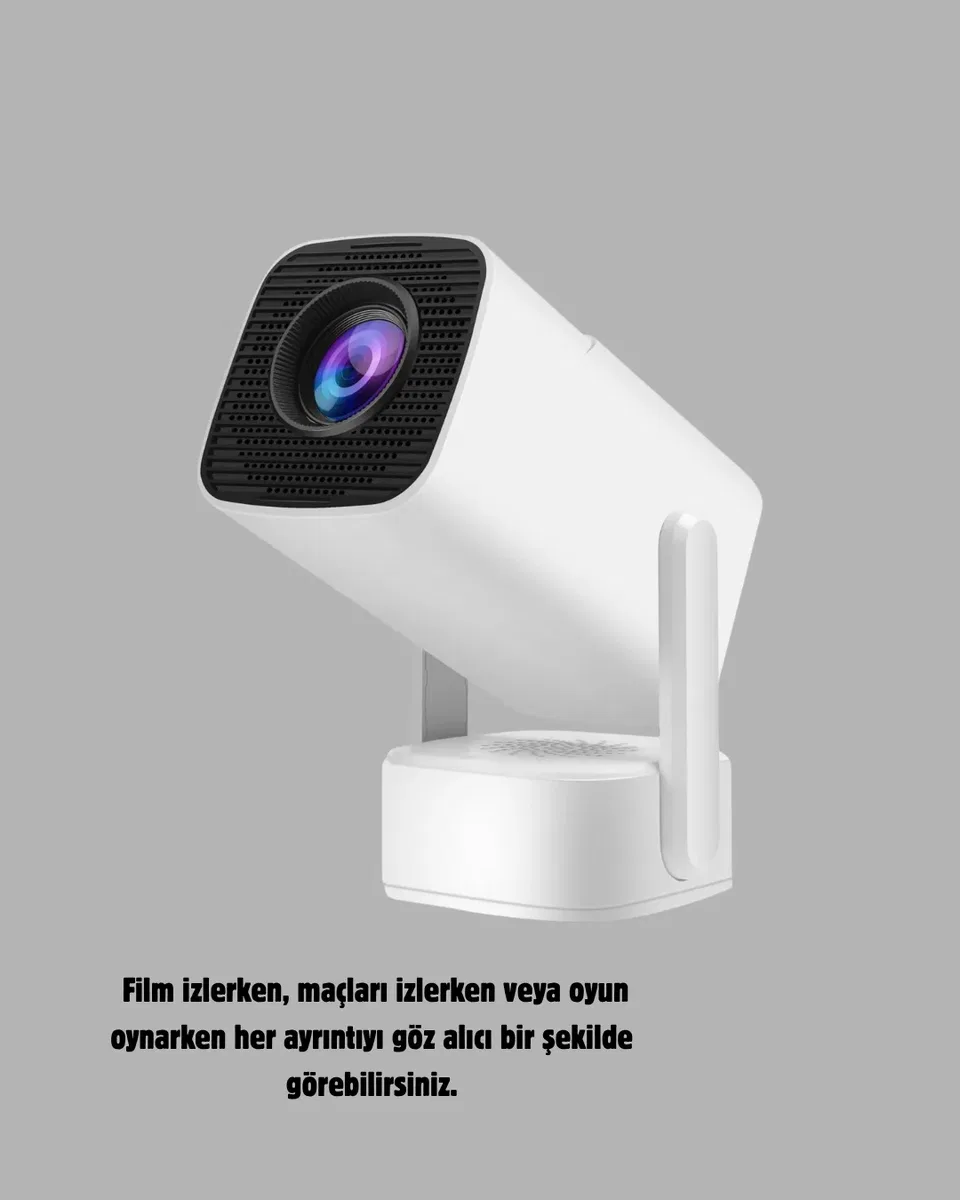 720p HD Projeksiyon Cihazı – Uzun Ömürlü Ampul, Canlı Renkler ve Evde Sinema Keyfi görsel 3