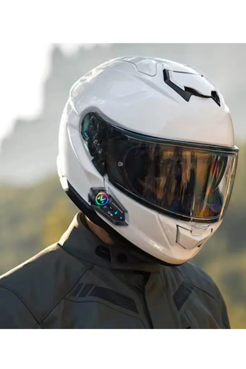 Y12 Motor Kask Kulaklık Rgb Modlu Radyolu Motosiklet Kulaklık 5. 3 Bluetooth Intercom görsel 7