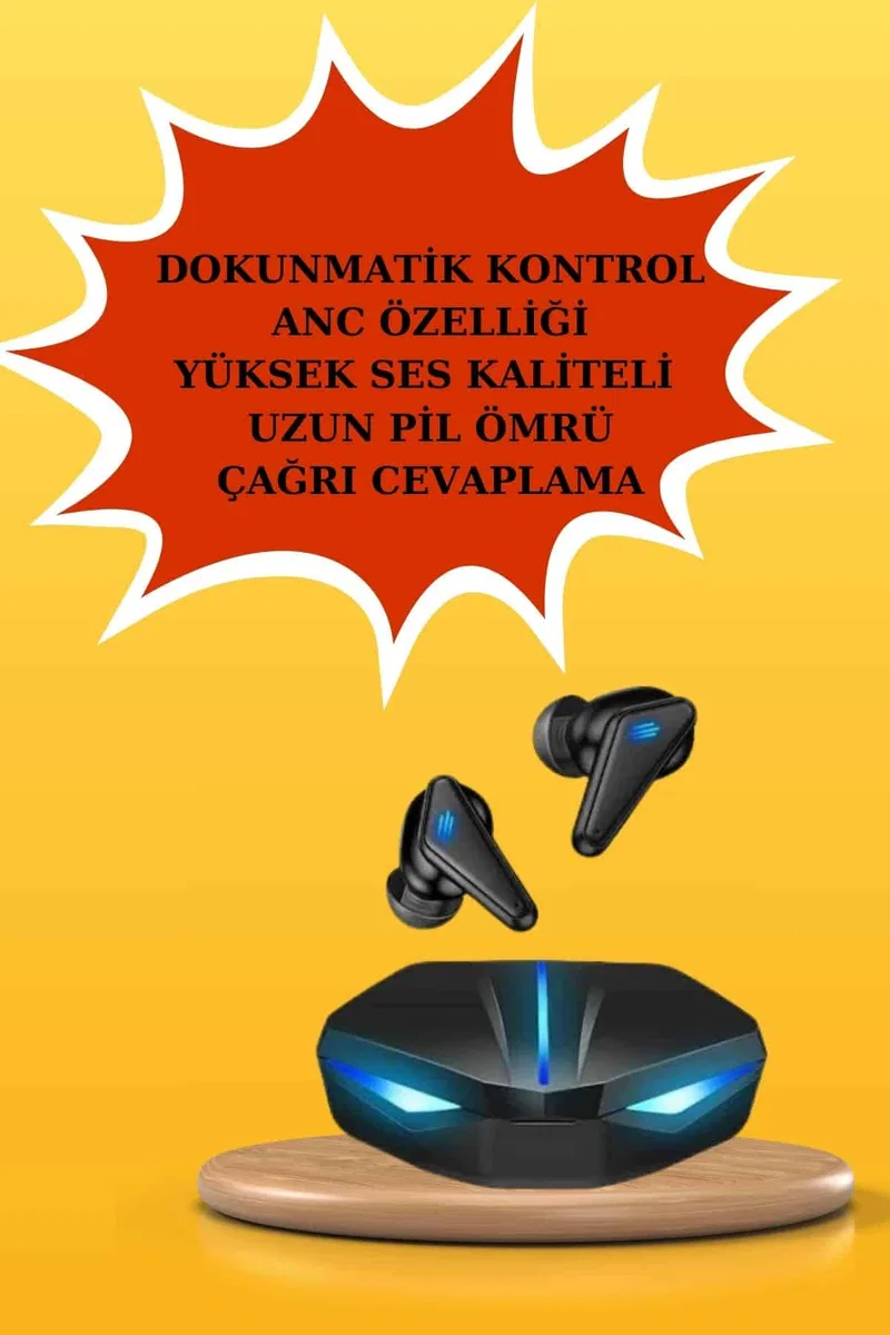Kadınlar İçin Dokunmatik Ekran Akıllı Saat ve Gamer Kablosuz Bluetooth Kulaklık ANC Özelliği görsel 5